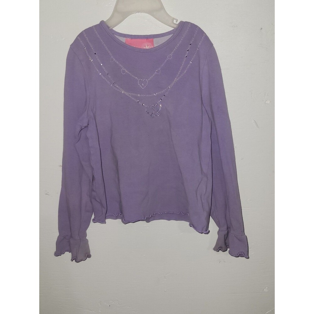 TitleJ. Khaki Kids Girls Purple Long Sleeve Graphic Top AA63